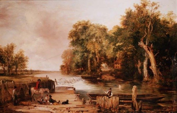 Wachten op de veerboot door Frederick Richard Lee