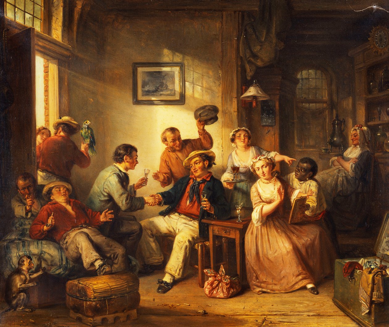 Reizigers Rustend in een Herberg, 1852 door Frederick Trevelyan Goodall