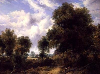 Boslandschap door Frederick Waters Watts