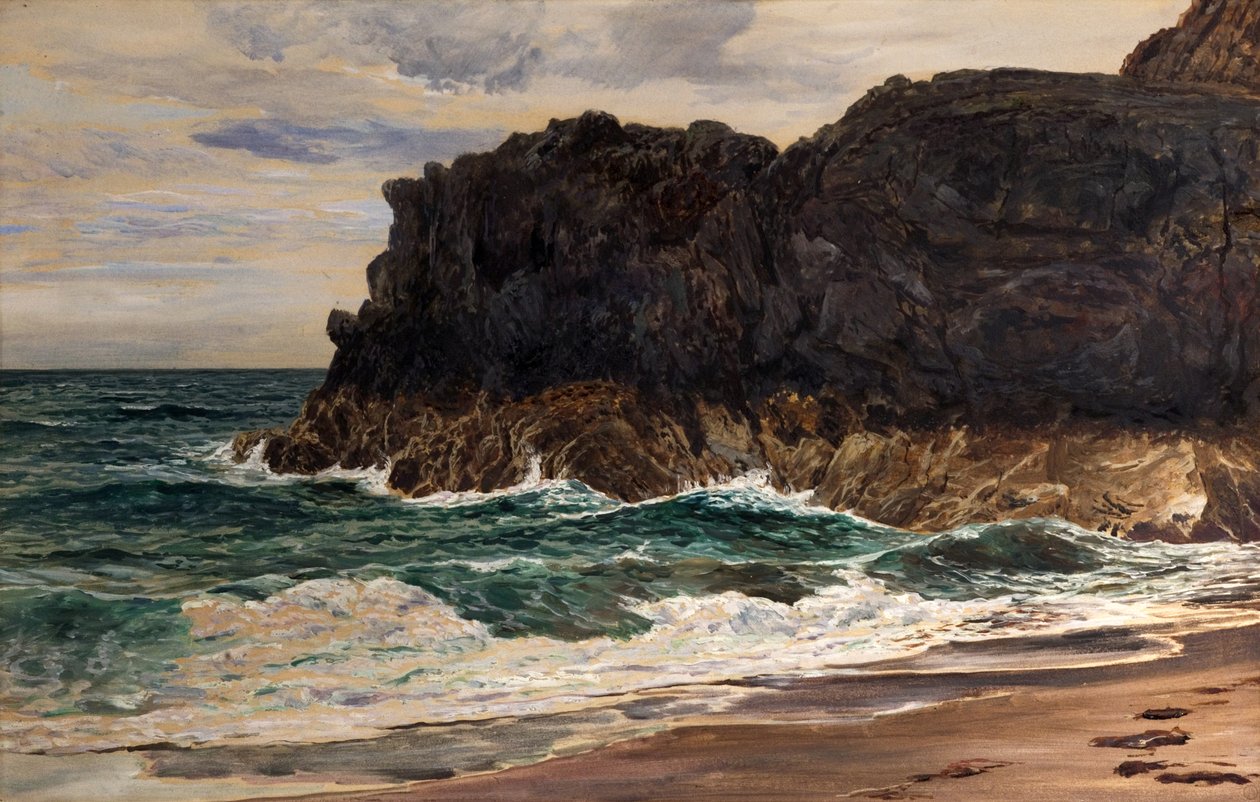 Vuurtorenrots, Llanddwyn, Noord-Wales door Frederick William Hayes
