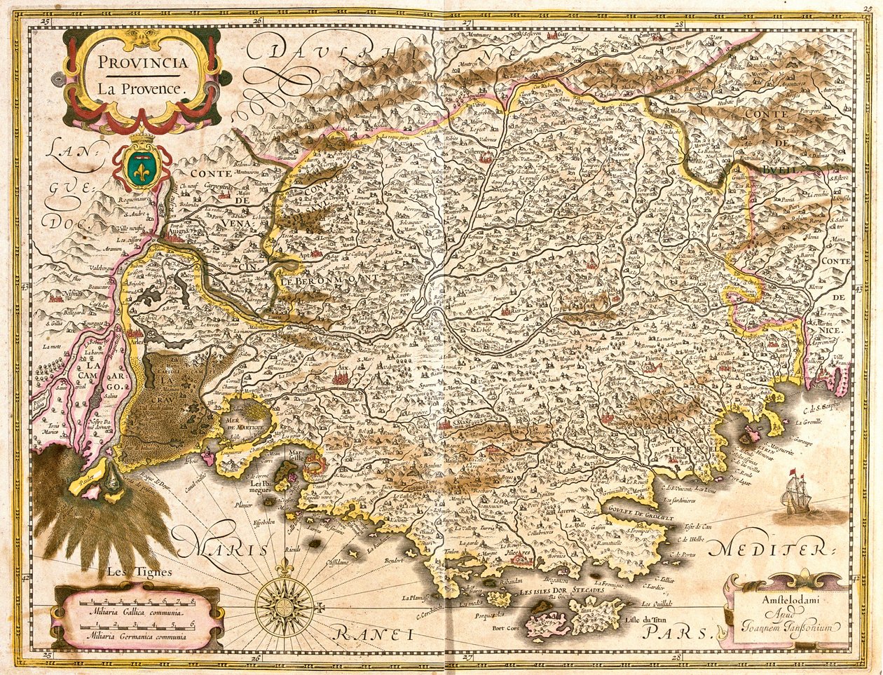 Kaart van Provence (Frankrijk) door Frederick de Wit