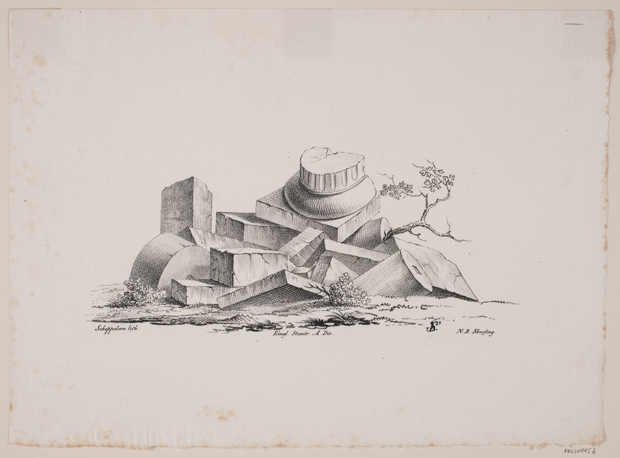 Architectonisch motief door Frederik Schepelern