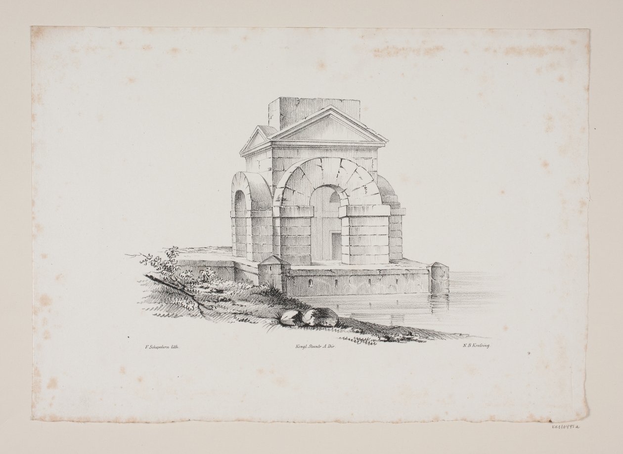 Architectonisch motief door Frederik Schepelern