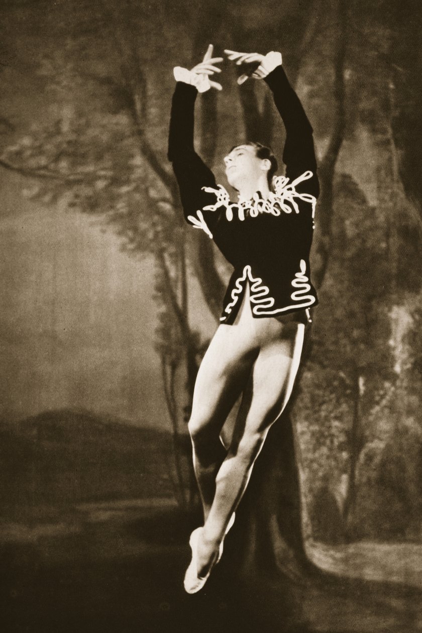 Andre Eglevsky in Het Zwanenmeer, uit Grand Ballet de Monte-Carlo, 1949 door French Photographer
