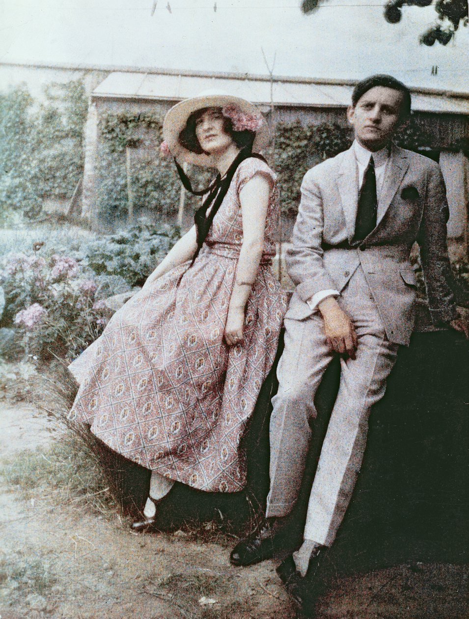 Andre Malraux met zijn eerste vrouw, Clara Goldschmidt, 21 oktober 1921 door French Photographer