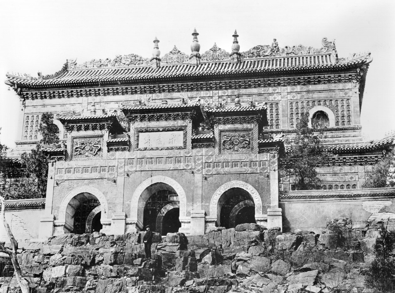 Ingang van de Verboden Stad in Peking, China, ca. 1900 door French Photographer