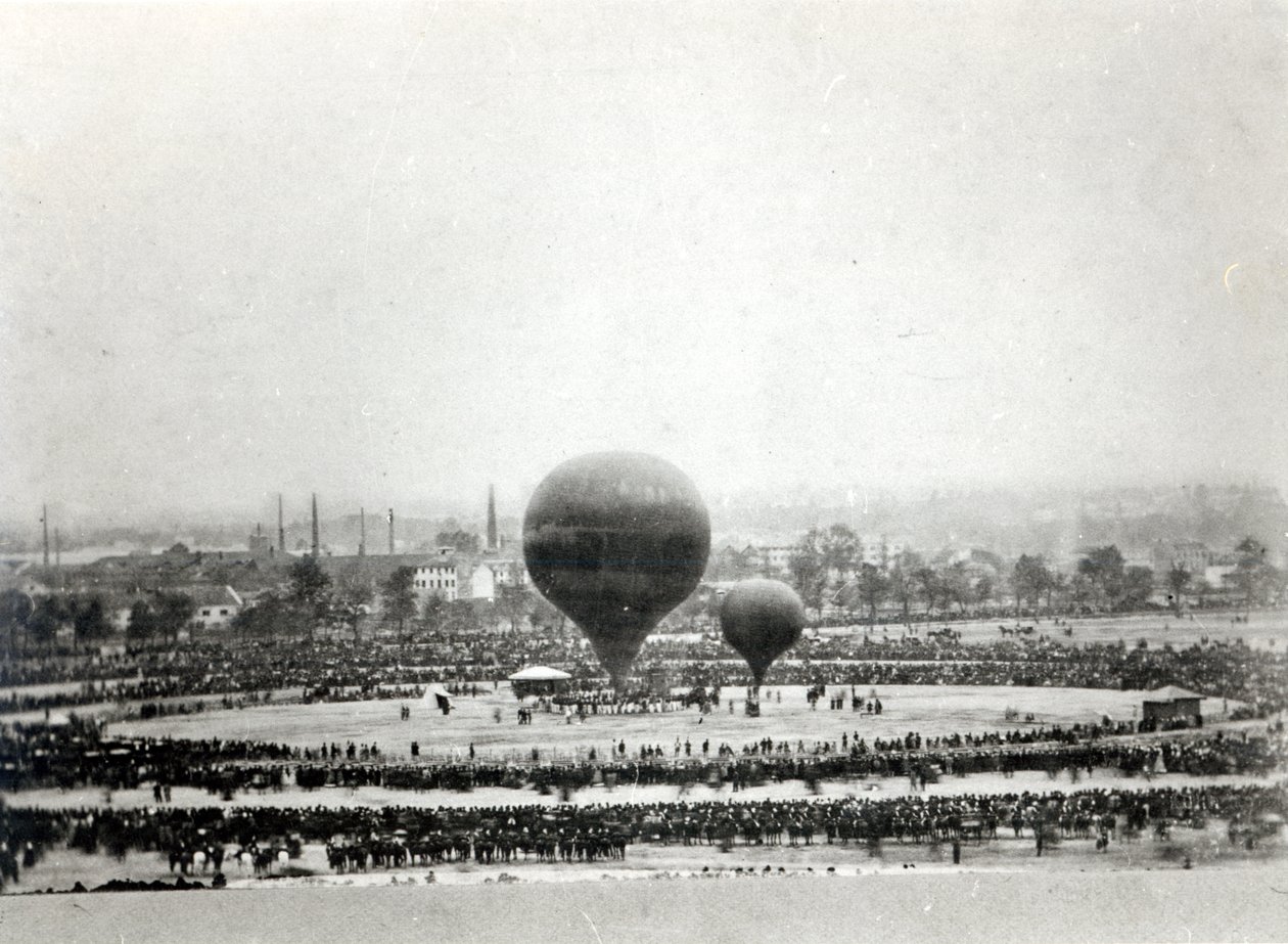Felix Nadars Reusachtige Ballon in Parijs, c.1863 door French Photographer