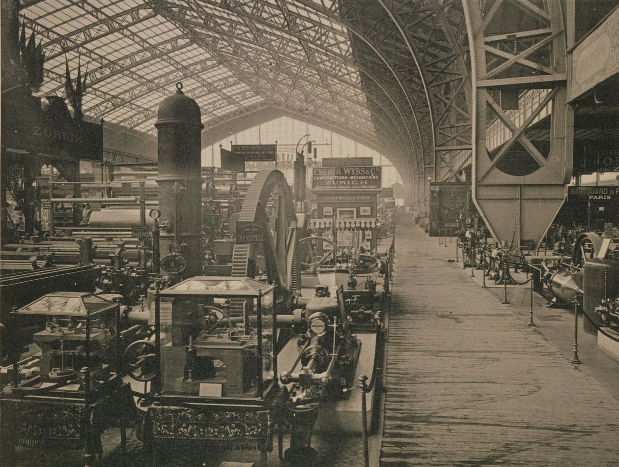 Interieur van de machinehal, uit L