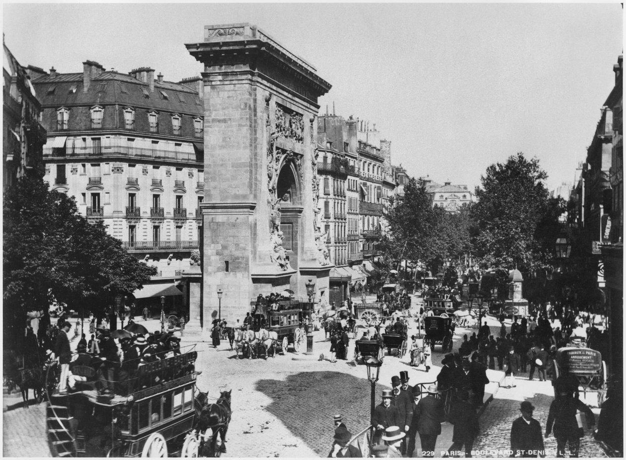 Porte en boulevard Saint-Denis, Parijs, ca. 1900 door French Photographer