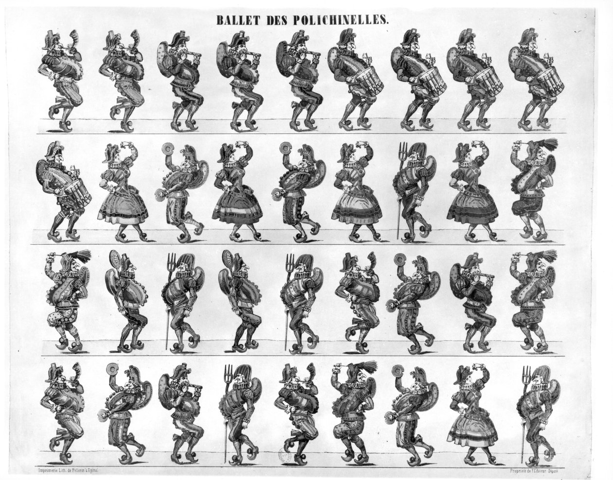 Ballet van de Polichinelles door French School