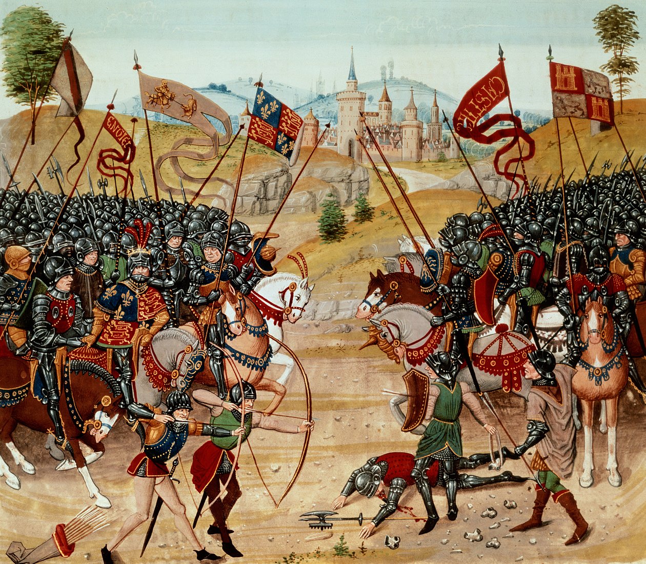 Fr 2643 f.312v Slag bij Najera, 1367, uit Froissart