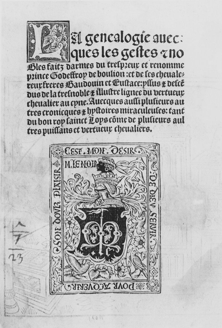 Genealogie en Nobele Daden van Ridders, 1504 door French School