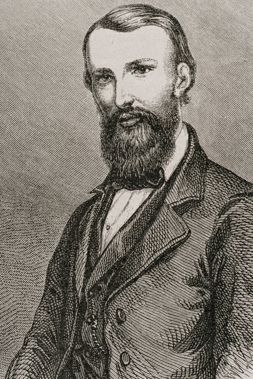 John William Wills (1834-61), Engelse ontdekkingsreiziger, uit 