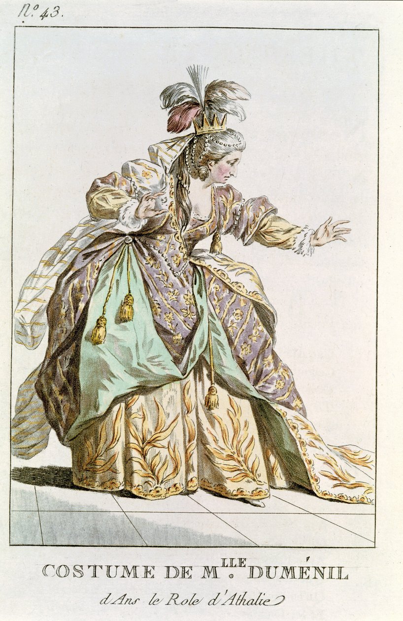 Mademoiselle Dumesnil (1713-1803) in de rol van Athalie in 