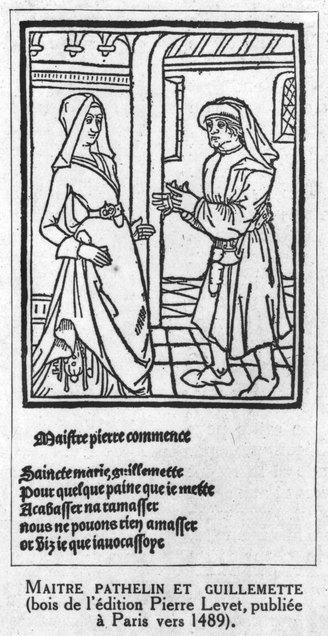Maitre Pathelin en Guillemette, illustratie uit 
