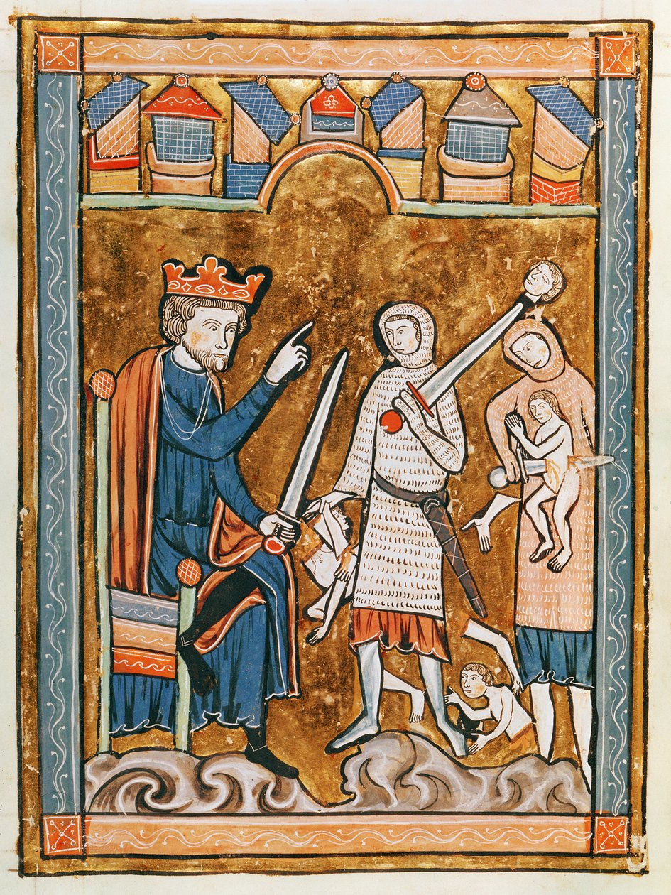 Ms 3016 fol.11v De Kindermoord, uit Psautier a lUsage de Paris door French School