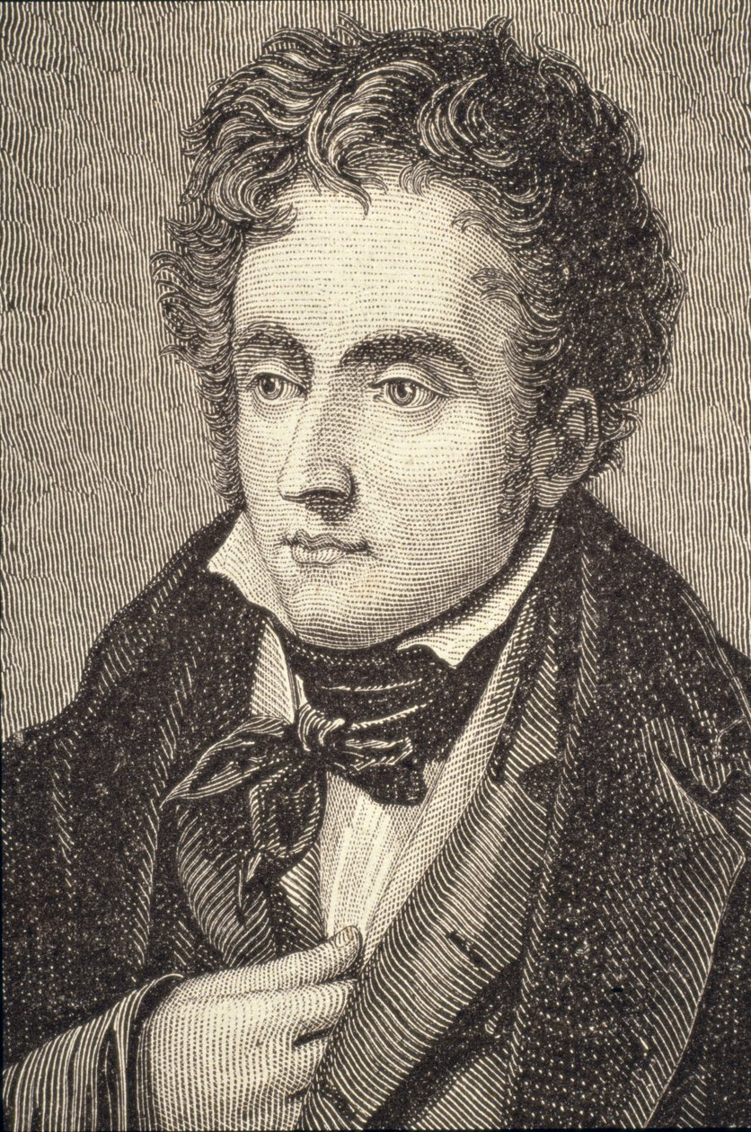 Portret van Francois Auguste Rene, Burggraaf van Chateaubriand (1768-1848) door French School