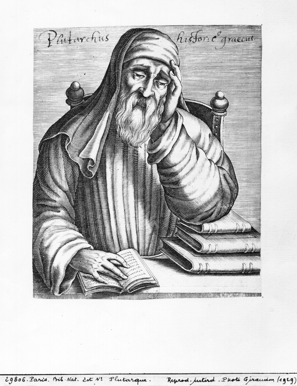 Portret van Plutarchus (c.46-c.120) door French School