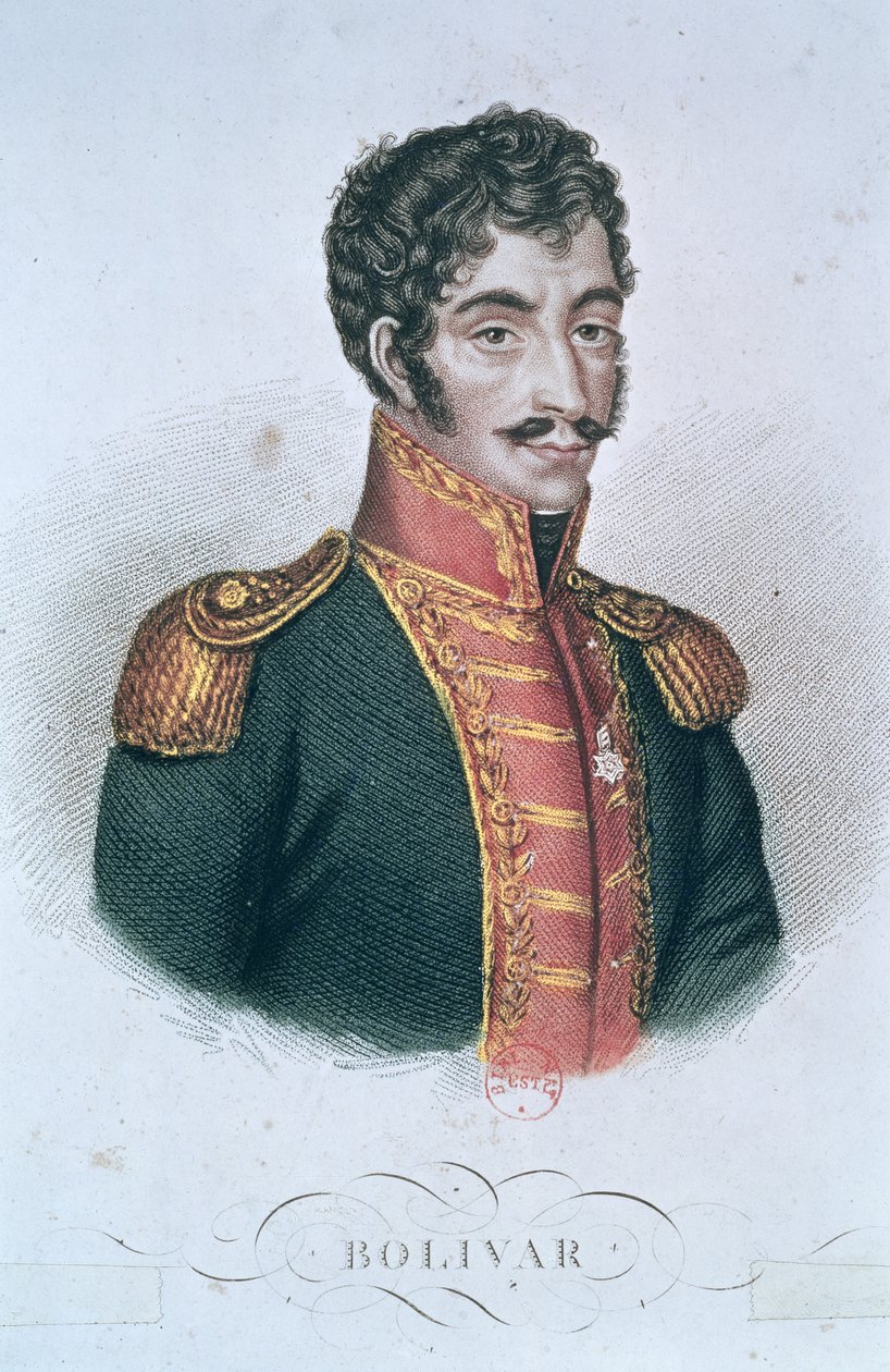 Portret van Simon Bolivar (1783-1830) door French School