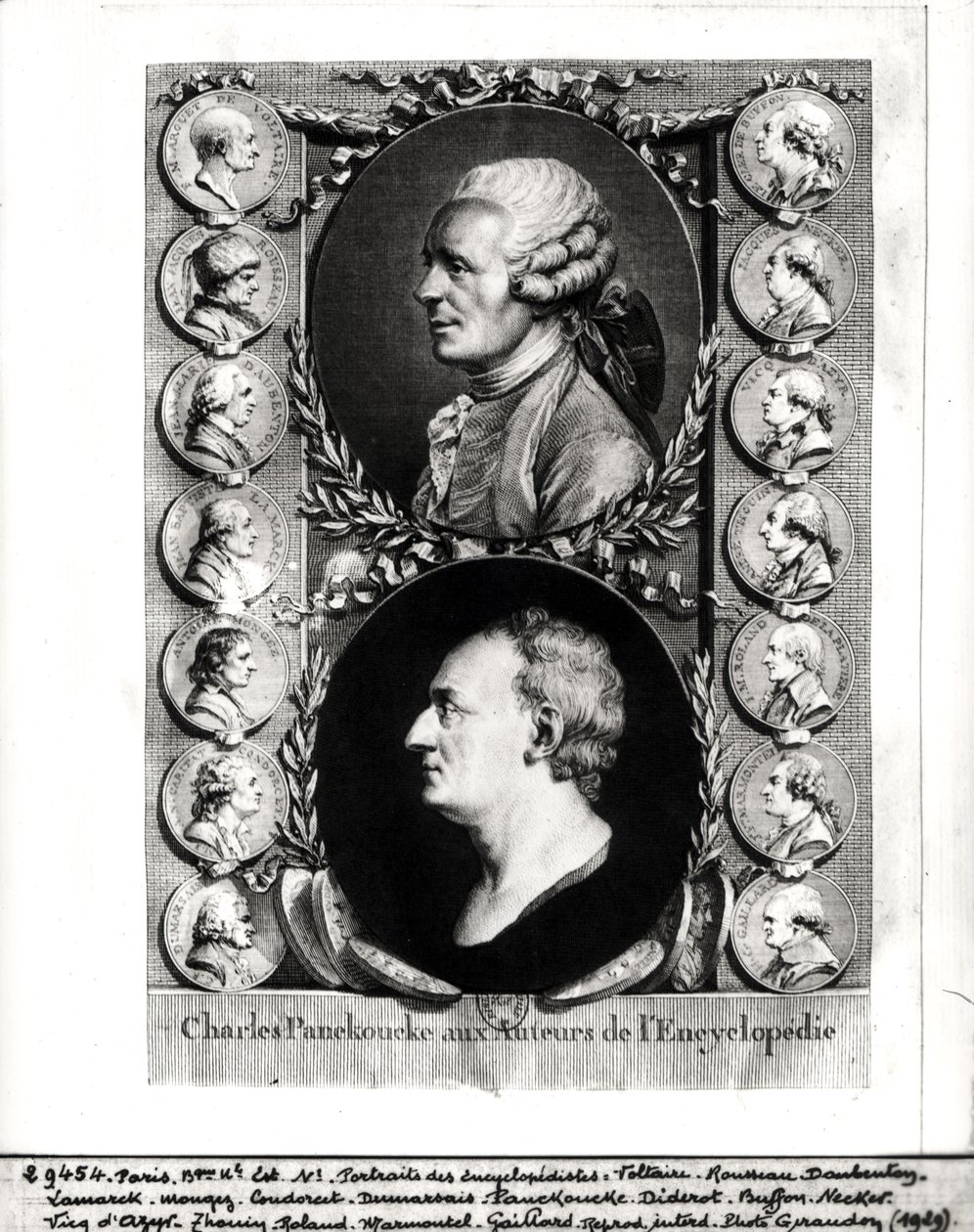 Portretten van de encyclopedisten Jean Le Rond d