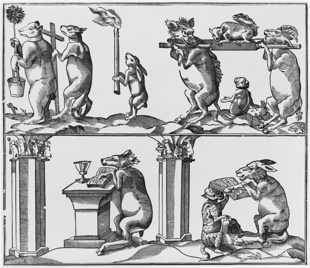 Processie, illustratie uit de 