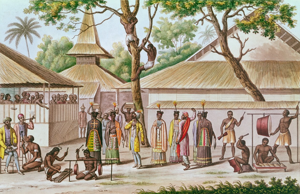 Religieus festival in Caieli, Buru-eiland, uit 