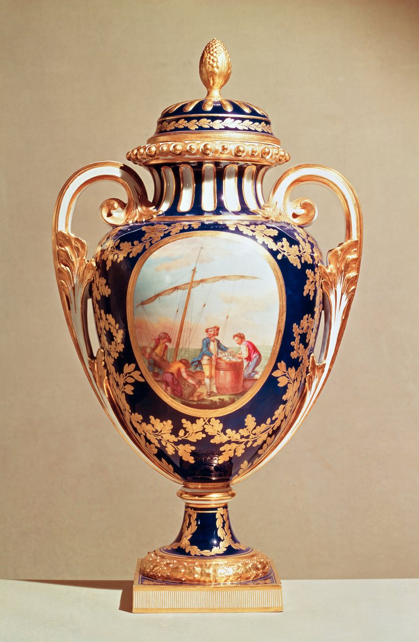 Sevres vaas, midden 18e eeuw door French School