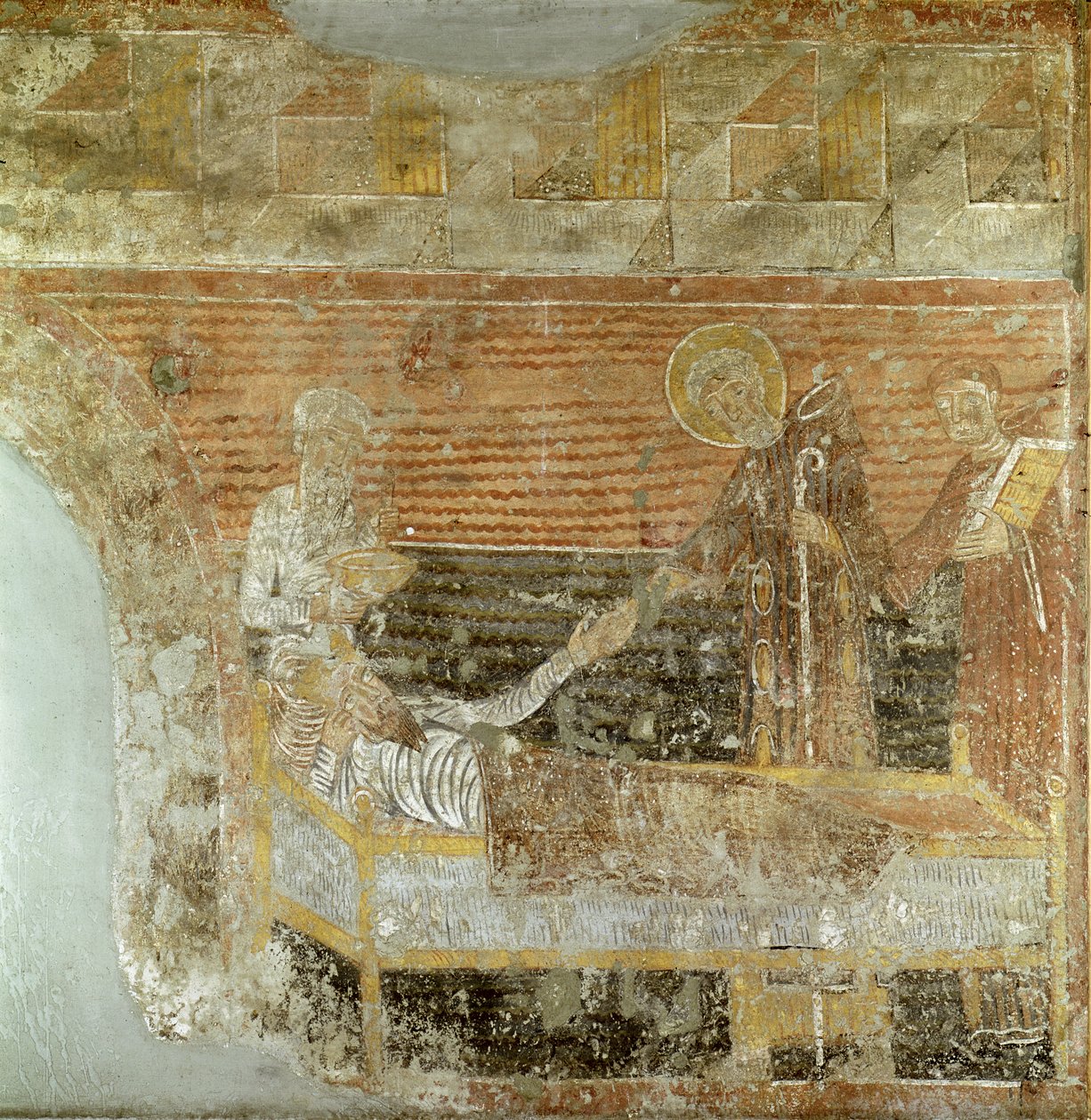St. Severinus (d.507) geneest Clovis I (465-511) door French School