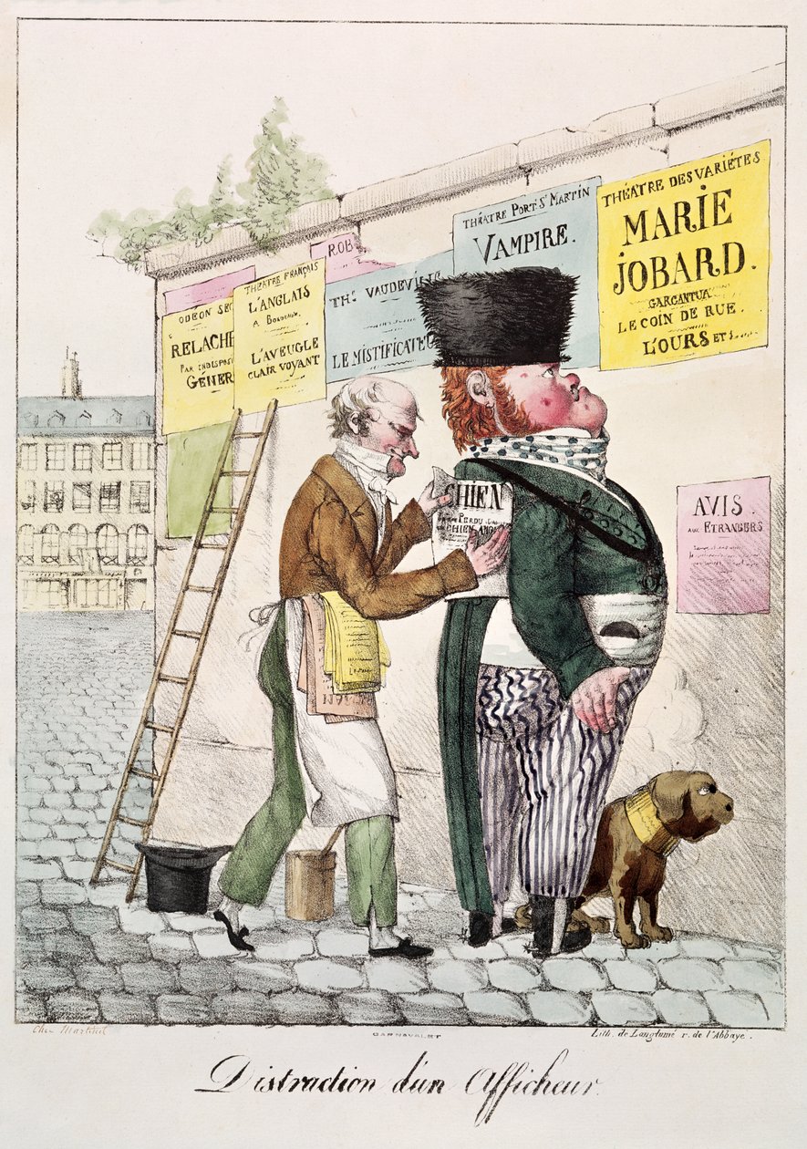 Het vermaak van een plakker, 1820 door French School
