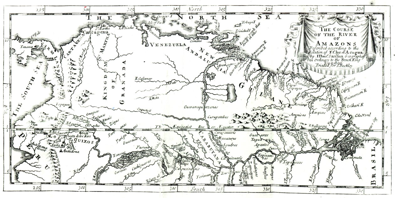 De Loop van de Amazone, 1698 door French School