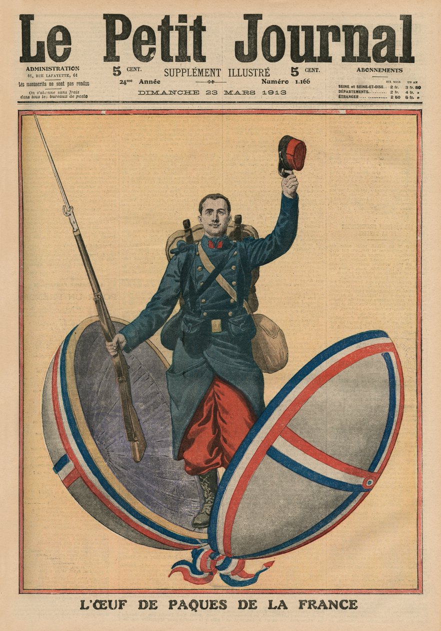 Het paasei van Frankrijk, voorpagina illustratie van 