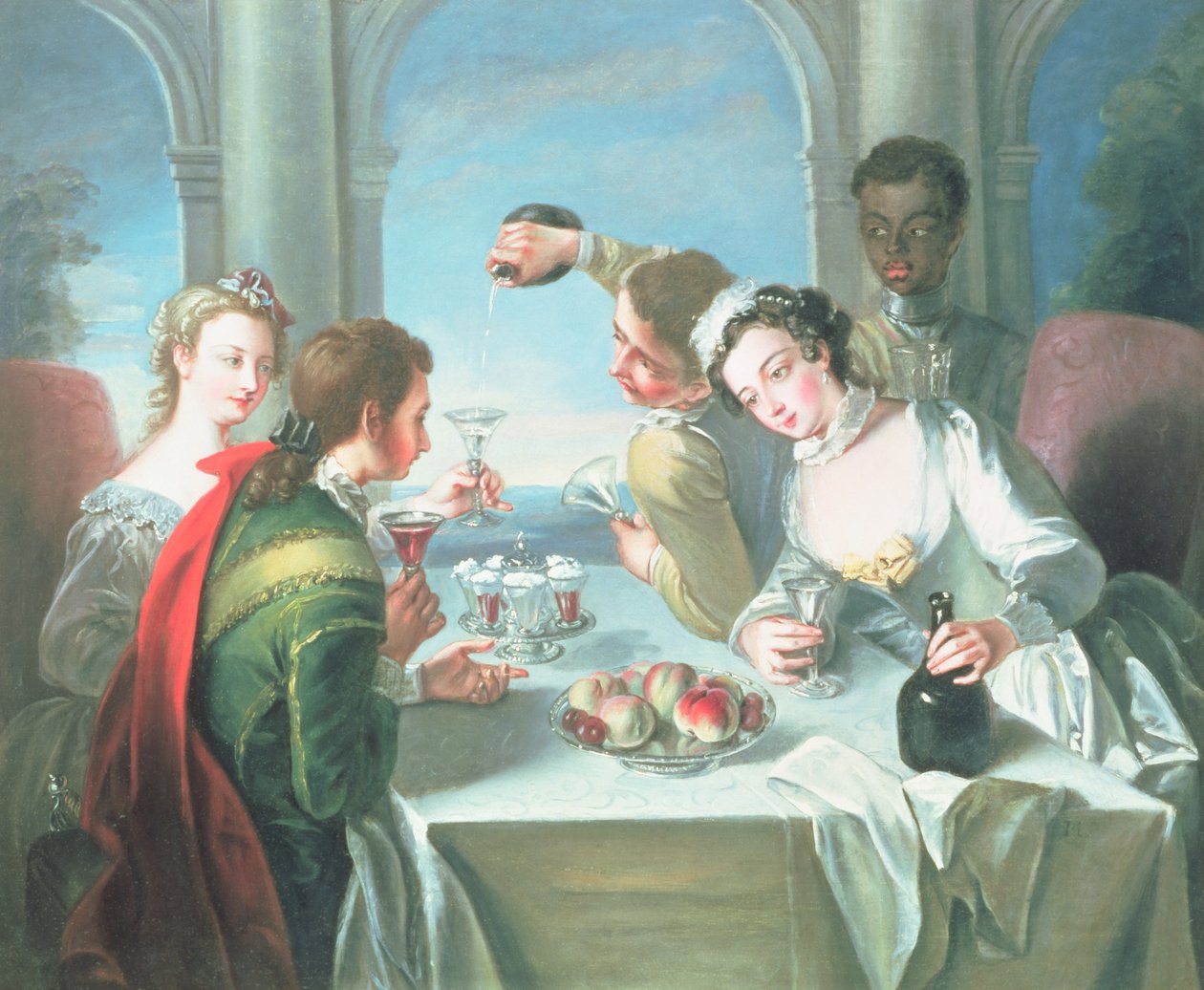 De vijf zintuigen: De smaak, naar Philippe Mercier (1689-1760) door French School