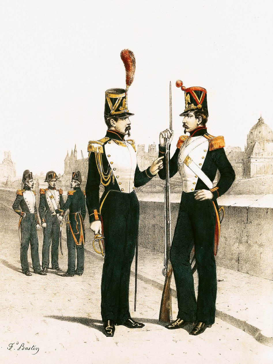 De Parijse Gemeentelijke Garde, gevormd 29 juli 1830 door French School