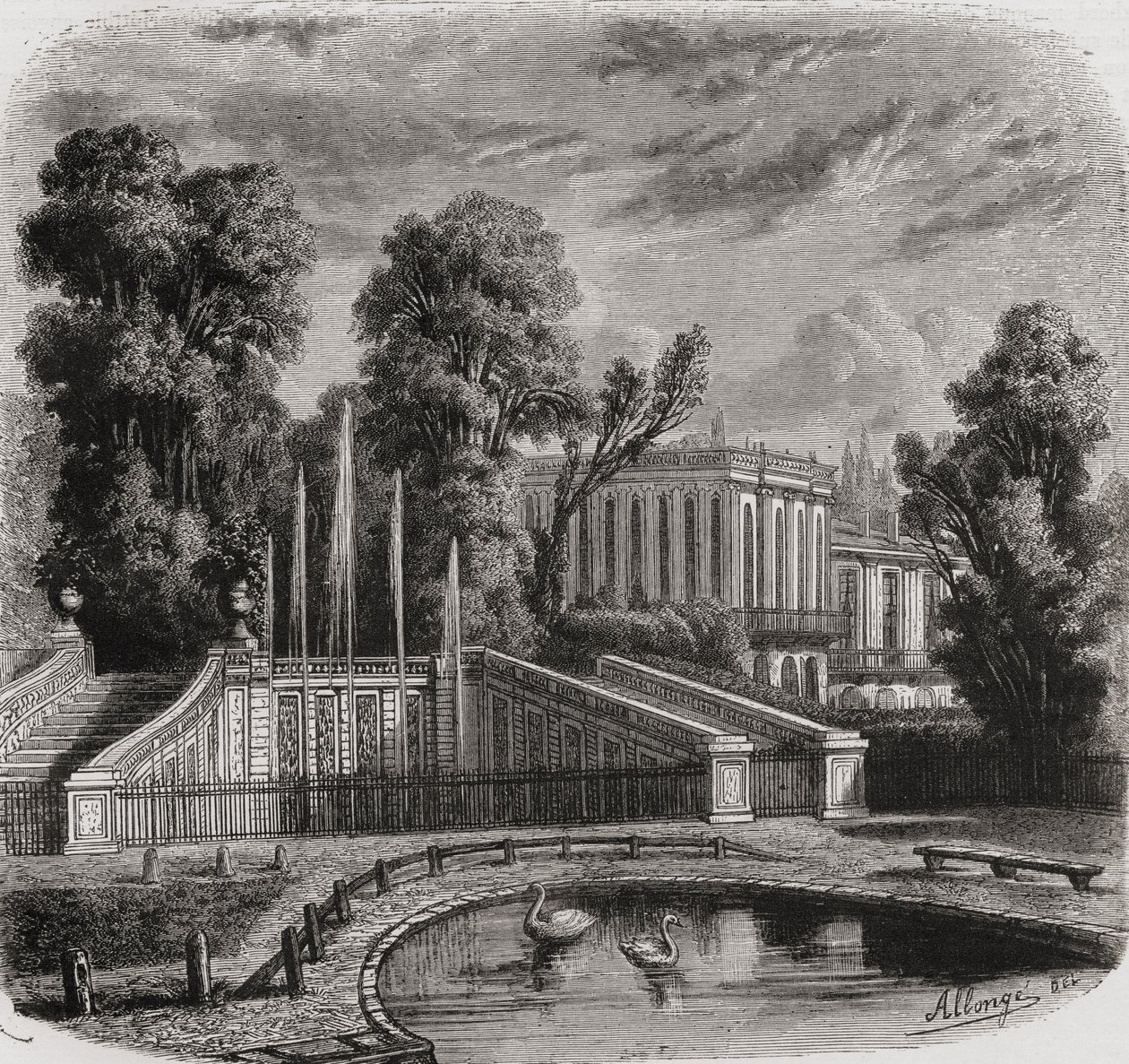 Het Trianon in Versailles door French School
