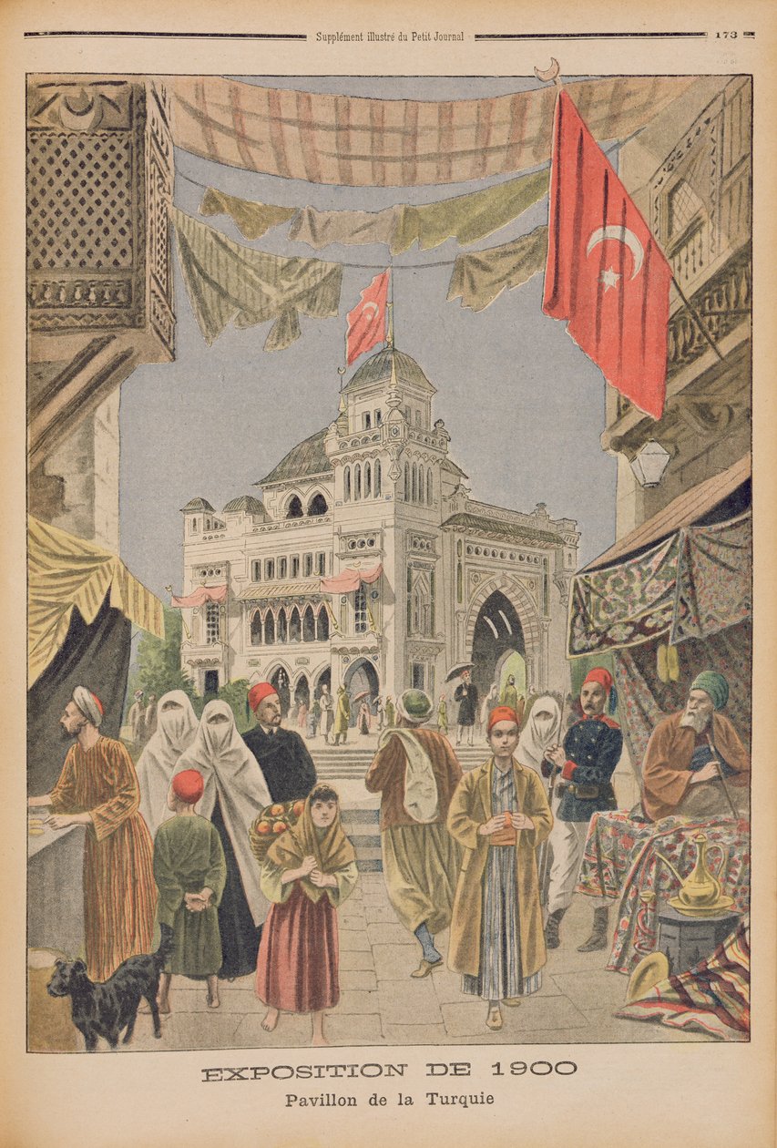 Het Turkse Paviljoen op de Wereldtentoonstelling van 1900, Parijs, illustratie uit 