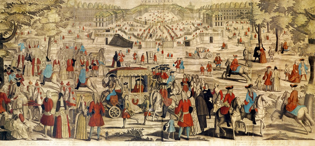 Uitzicht op Versailles door French School