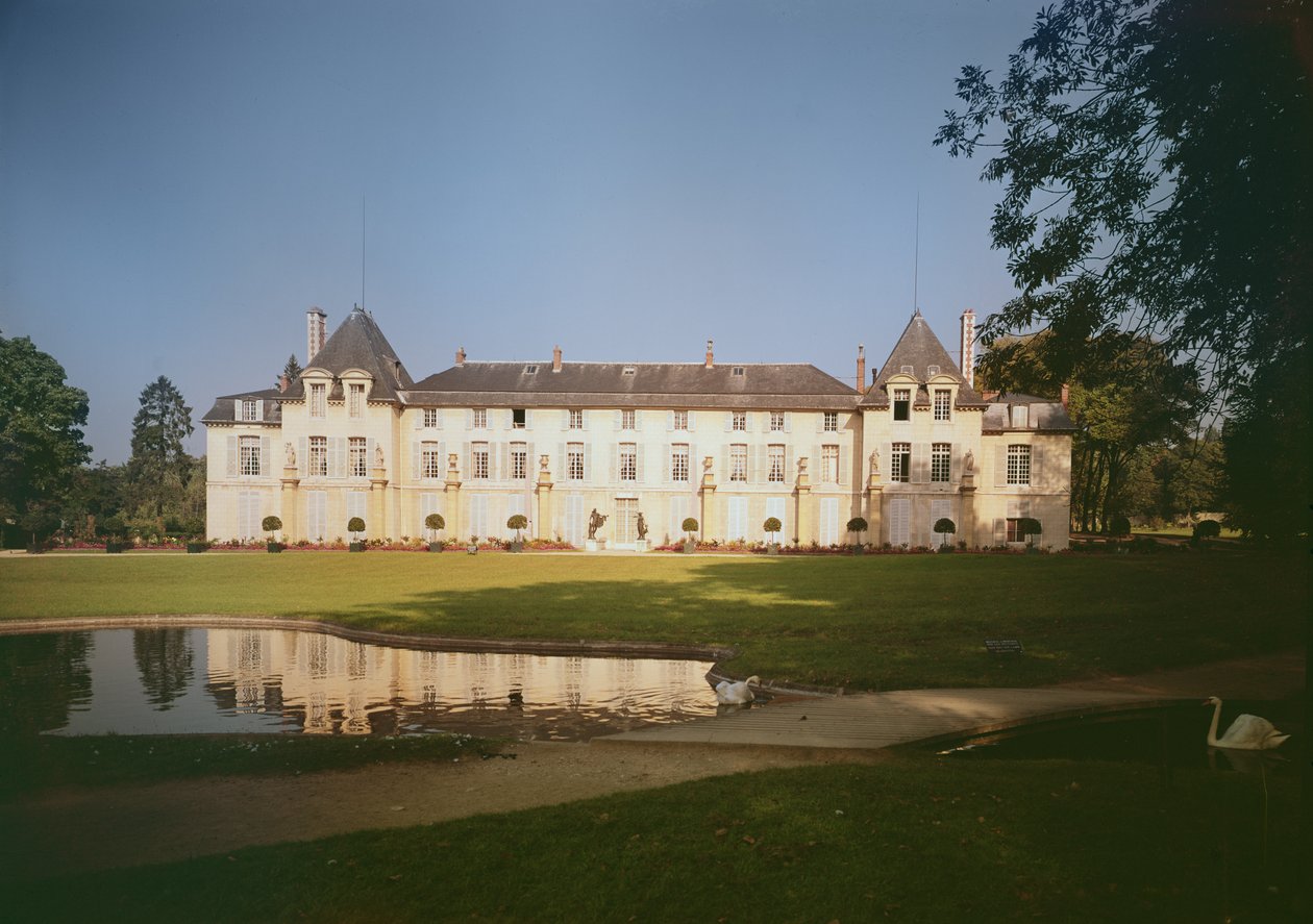 Uitzicht op de tuinfaçade, gebouwd in 1622 door French School