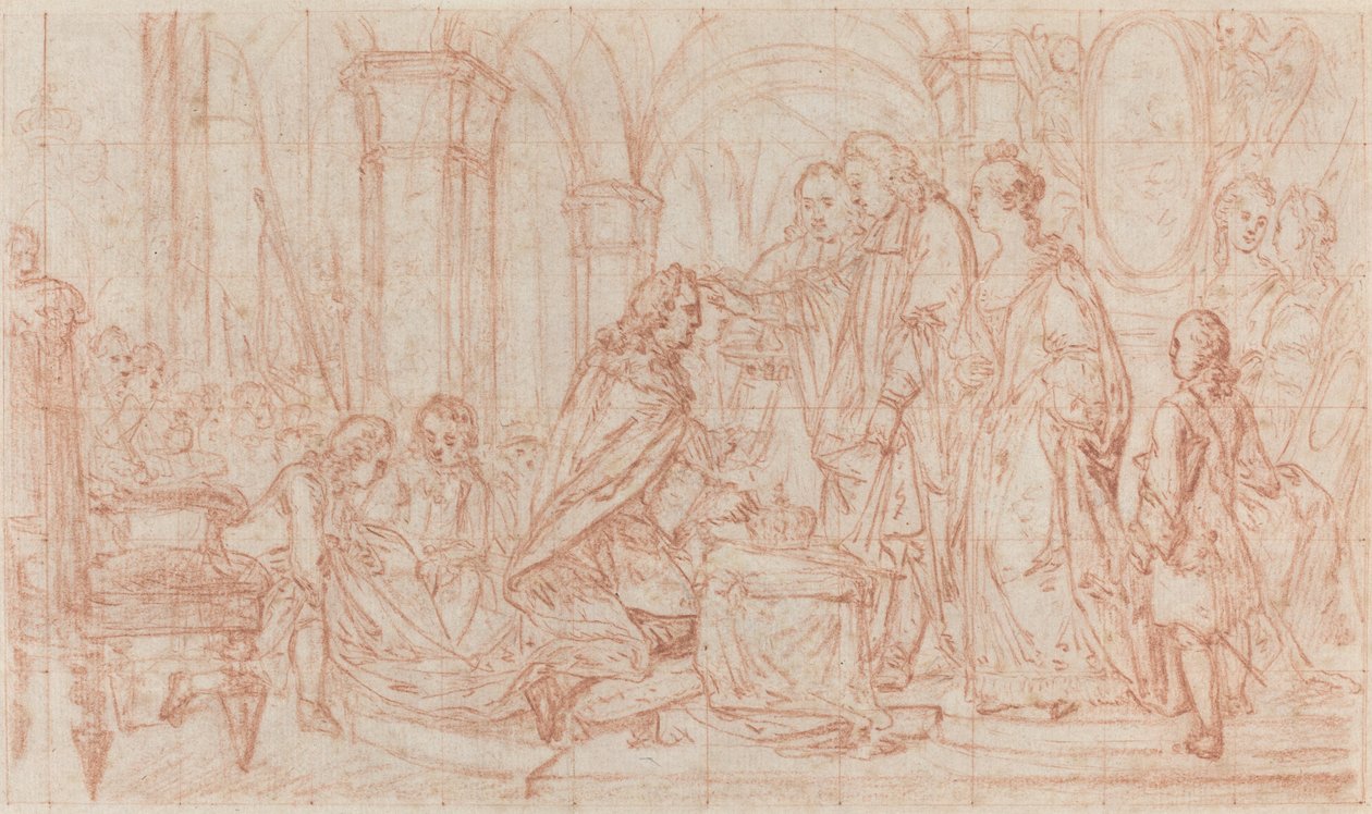 Ceremonie van wijding door French 18th Century