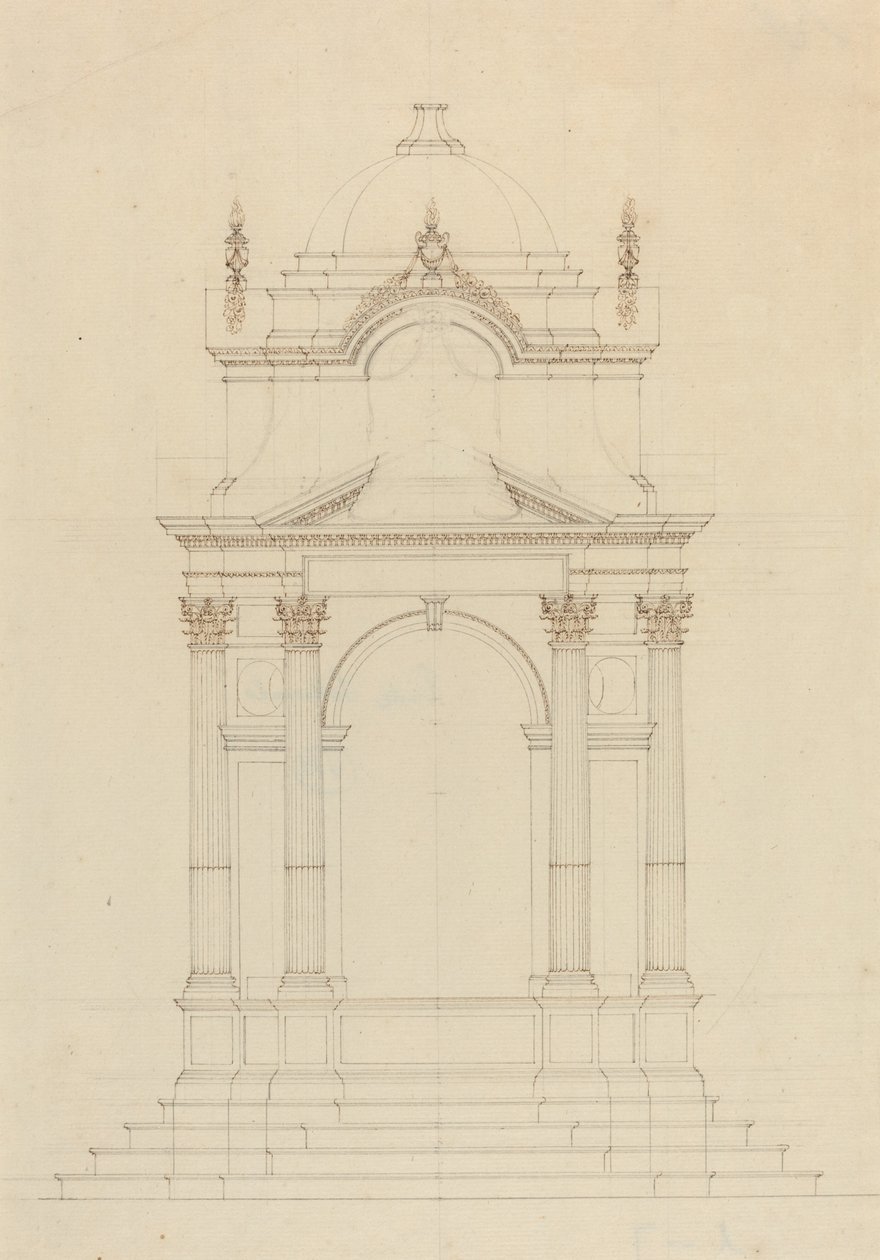 Ontwerp voor een Baldakijn door French 18th Century