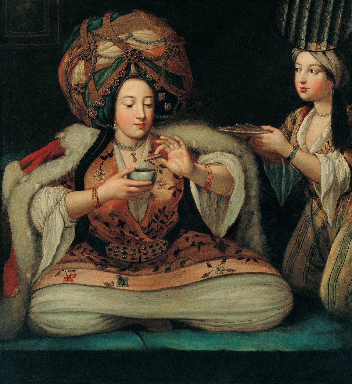Genieten van Koffie, Begin 18e eeuw door French Master