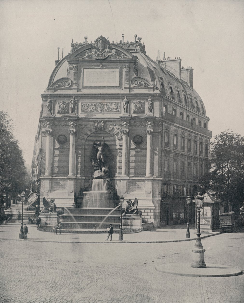 Parijs: Fontein van St. Michel door French Photographer