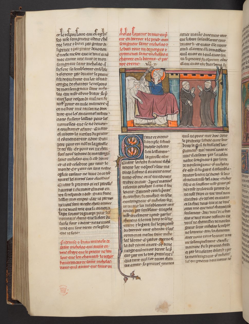 Een pagina uit Vie des Saints door French School