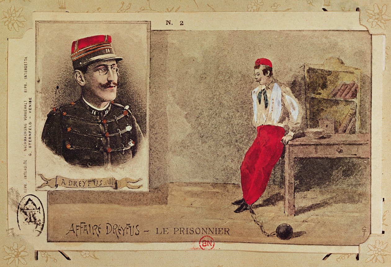 Alfred Dreyfus (1855-1935) als gevangene, 1894-1906 door French School