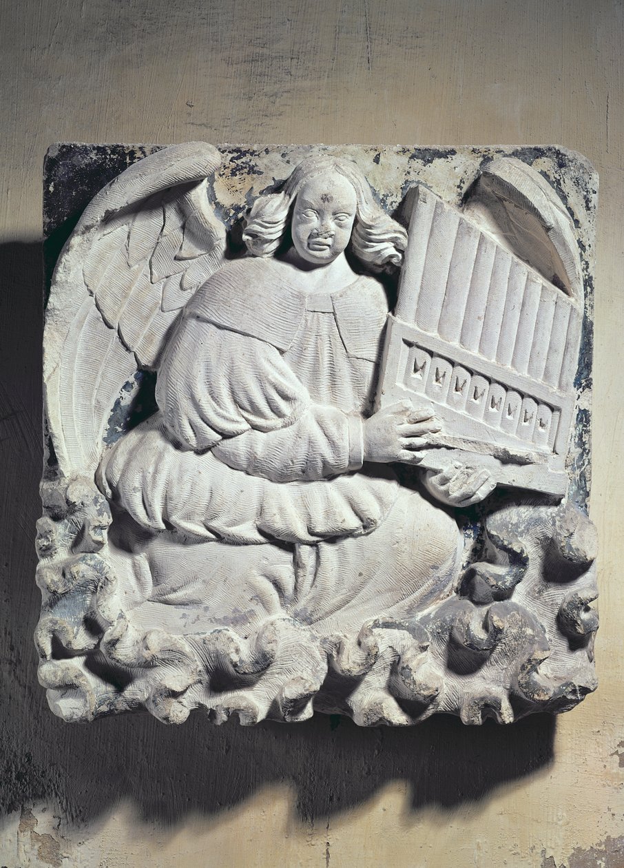 Engel Muzikant (bas-reliëf) door French School