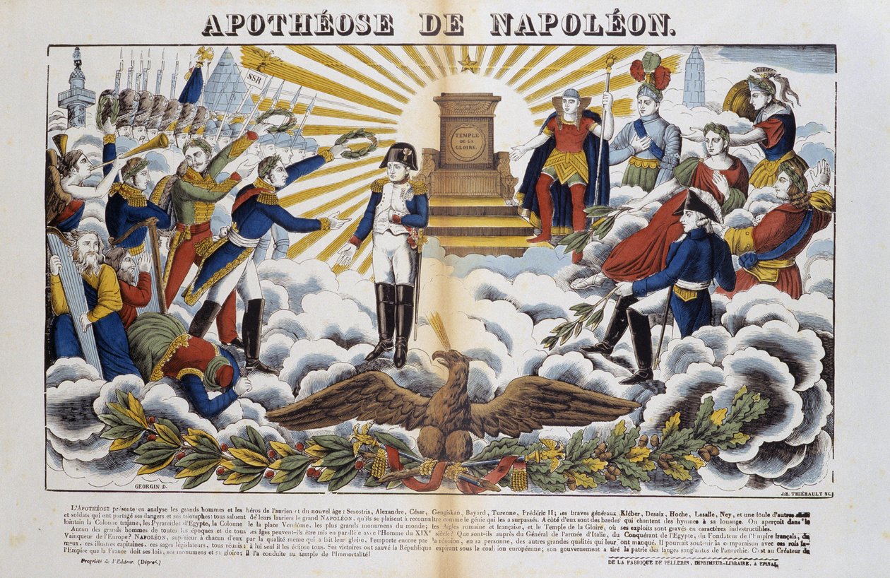 Apotheose van Napoleon-le-Grand Bonaparte (1769-1821). door French School