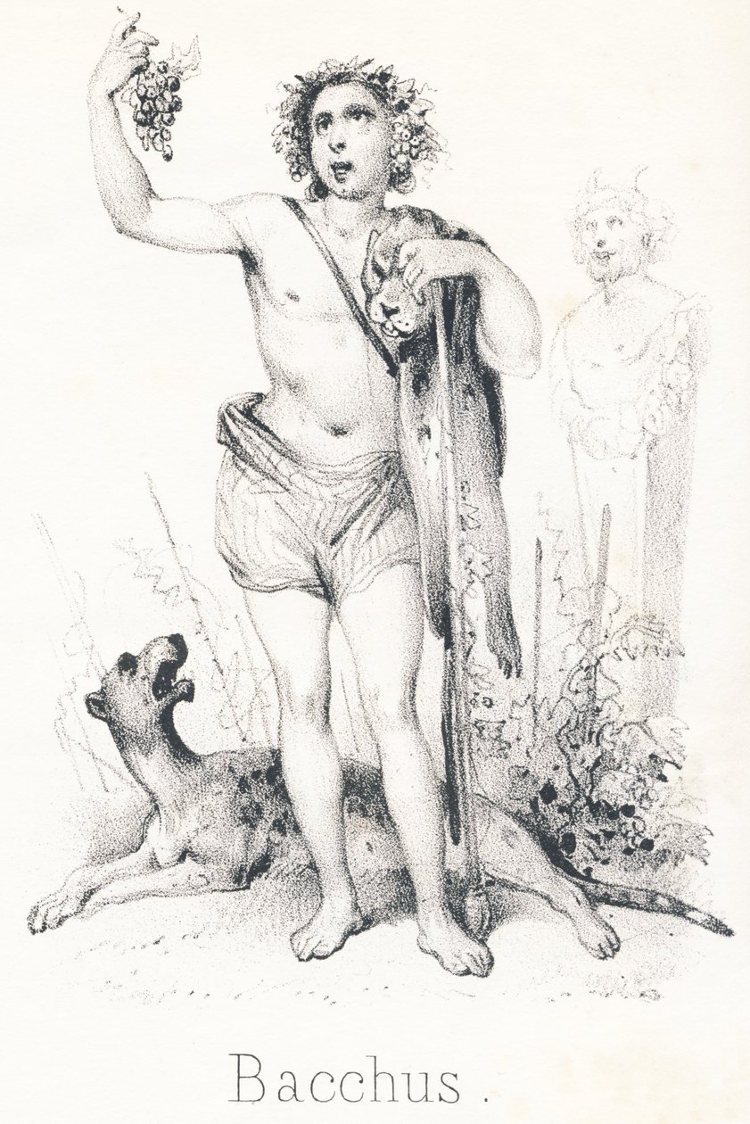 B Bacchus: Zoon van Jupiter en Semele door French School