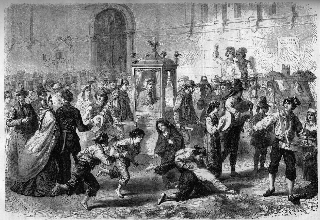 Katholiek ritueel - Doop - Napels, Italië door French School