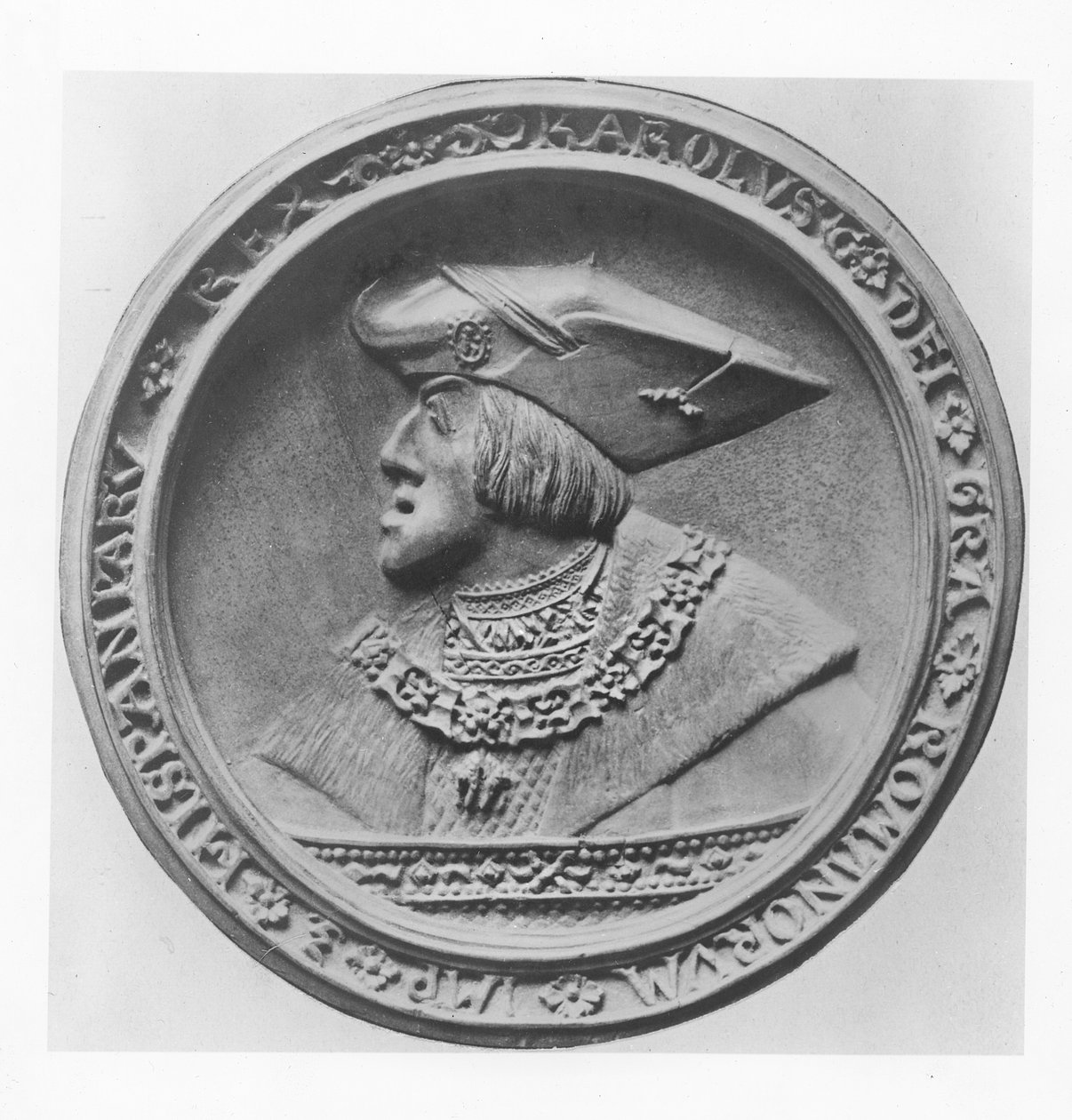 Karel V, Heilige Roomse Keizer (hout) door French School