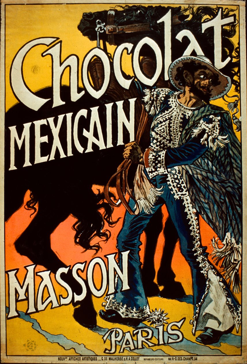 Chocolade Mexicaanse Poster door French School