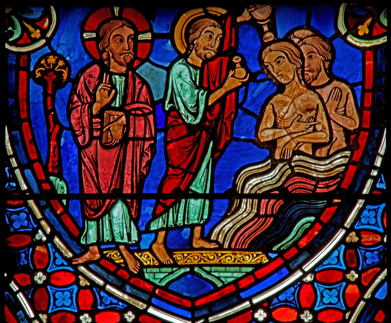 Christus zegent apostelen door French School